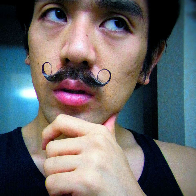 man with mustache style