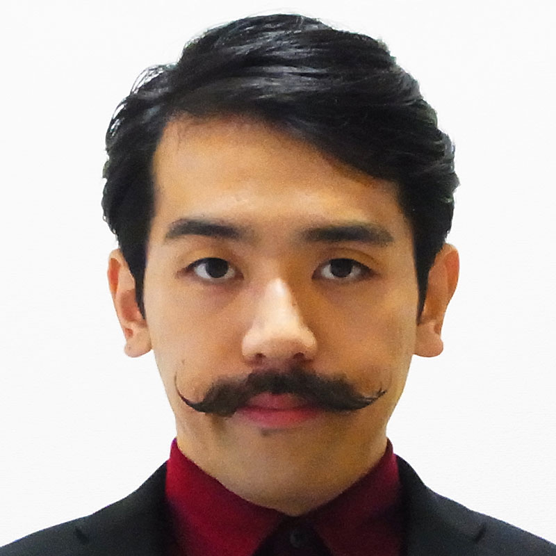 asian man with mustache