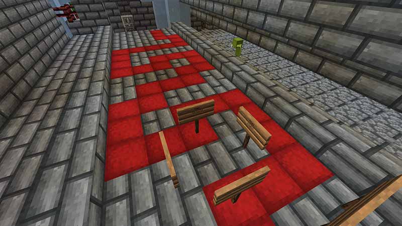 ice palace room with red brick path level in kotaba miners