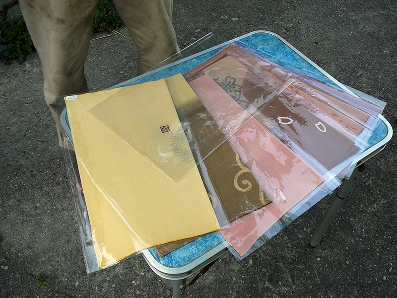 japanese tenugui packaged cloth in plastic