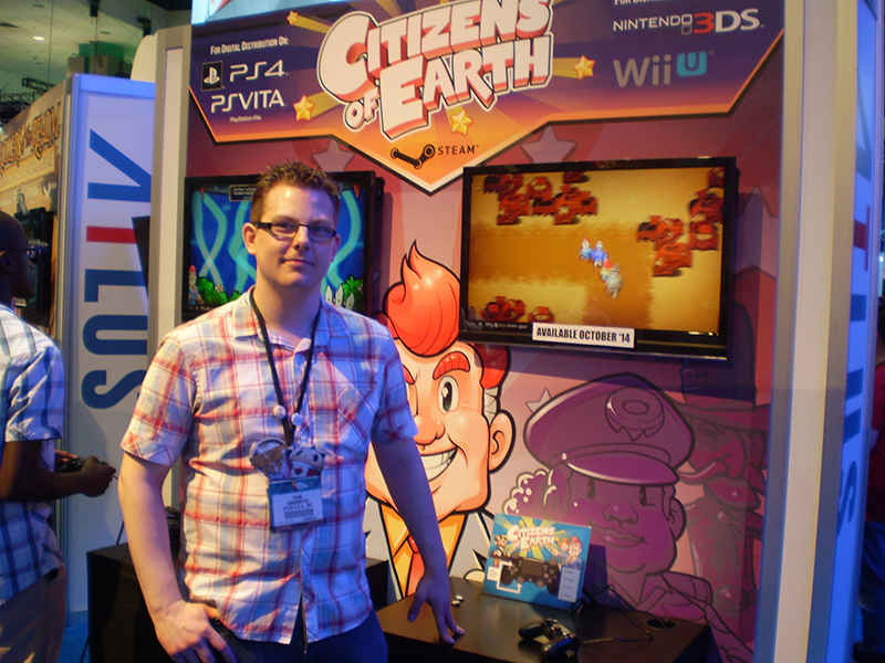 Ryan Vandendyck at the Citizens of Earth E3 booth