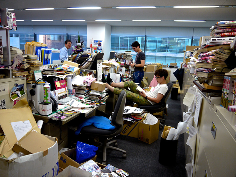 the editing room at shueisha