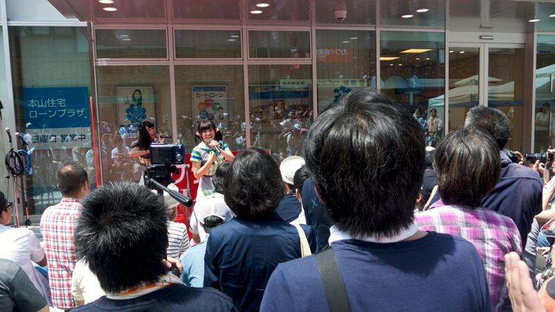 Japanese idol otaku at outdoor concert