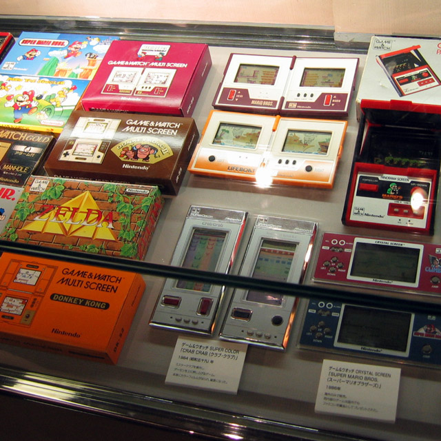 game and watch on display at nintendo museum