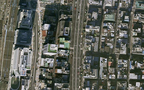 google earth photo from above Japan