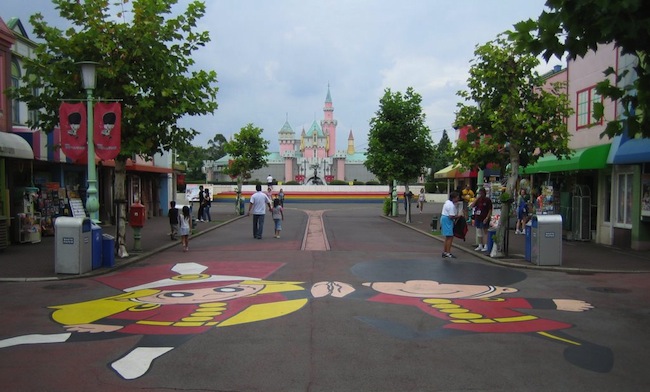 Entrance of the abandoned Japanese amusement park Nara Dreamland