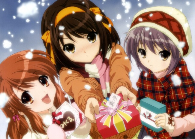 japanese etiquette of omiyage with haruhi suzumiya characters