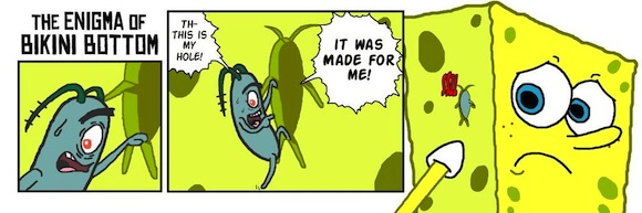 spongebob comic parody of Amigara Fault