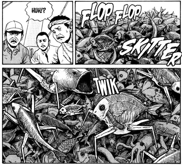 Japanese horror manga fish sprouting robotic legs