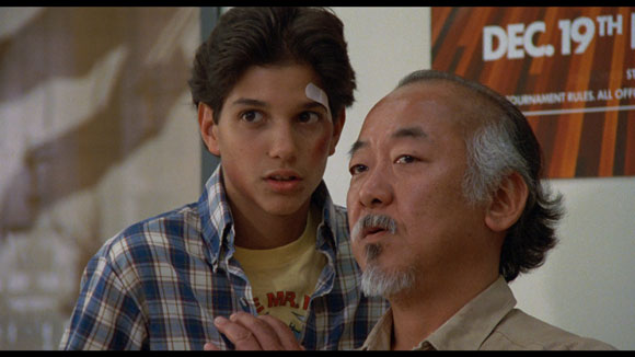 Mr. Miyagi speaking to Daniel from the Karate Kid