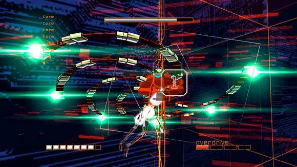 Screenshot from the PS2 game Rez