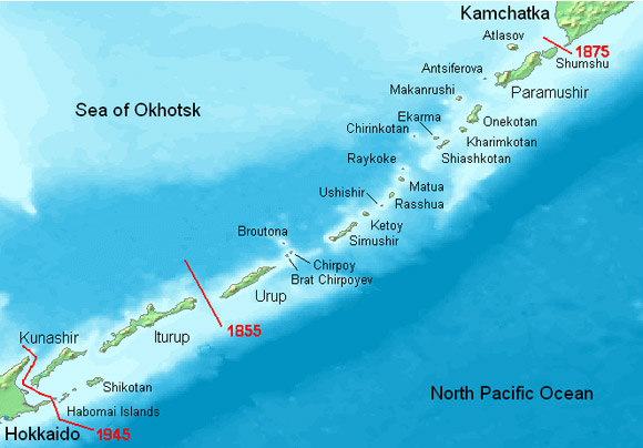 a map of the kuril islands