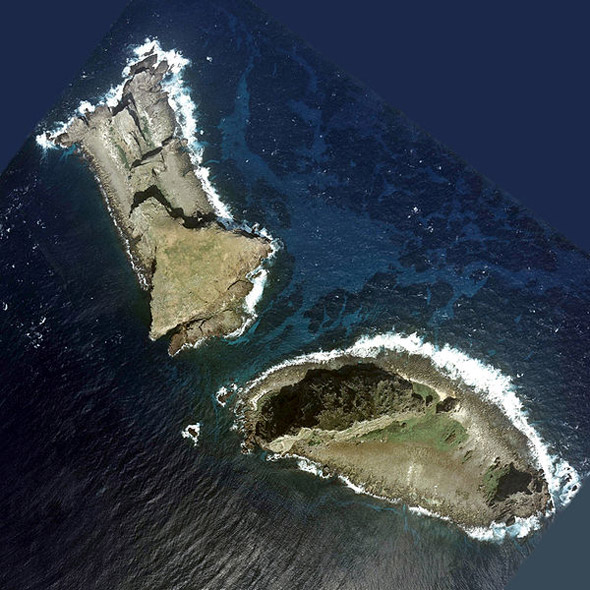 an aerial view of the senkaku islands which begs the question where is japan