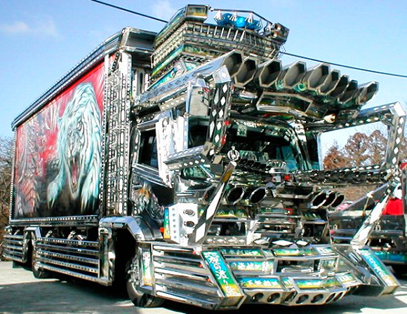 heavily modified tricked out truck