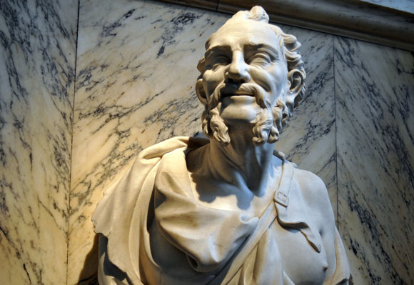 bust of Greek philosopher Democritus