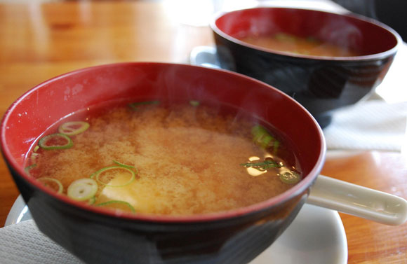 bowls of miso soup