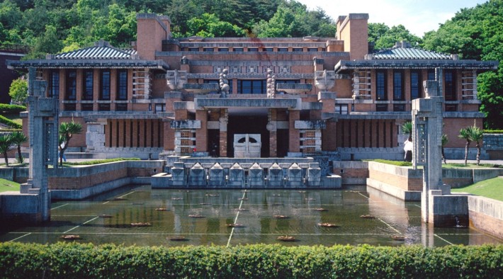 Facade of the old Imperial Hotel in Japan