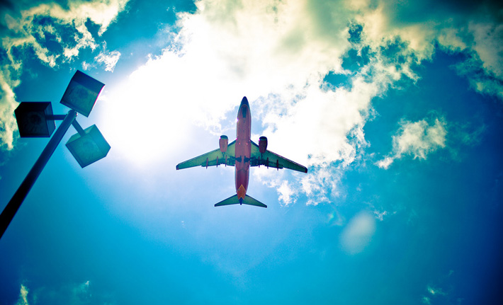 an airplane traveling to japan