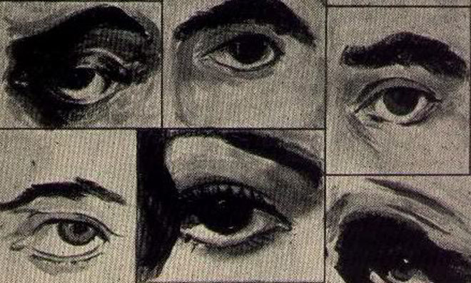 Various sketches of eyes