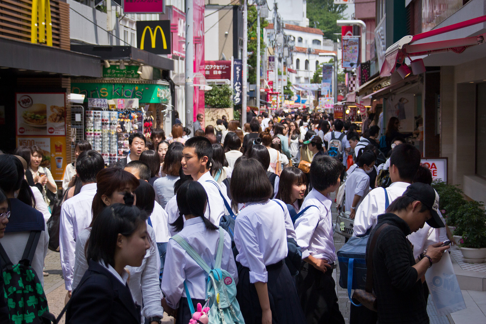 students in harajuku