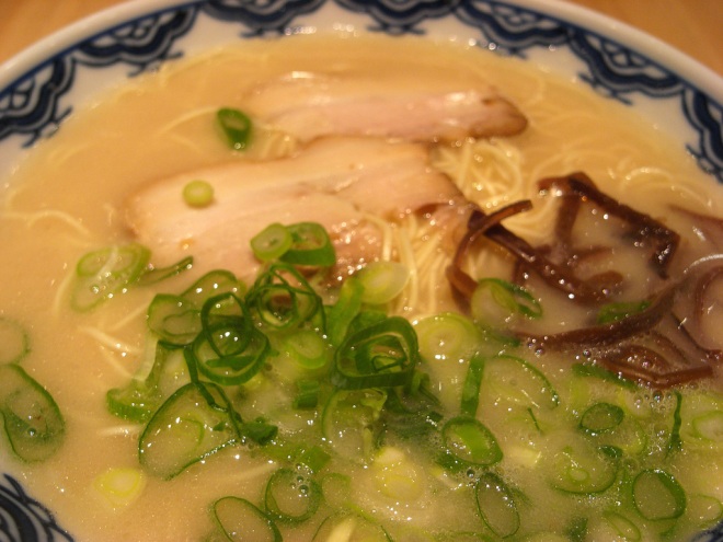 A bowl of pork ramen