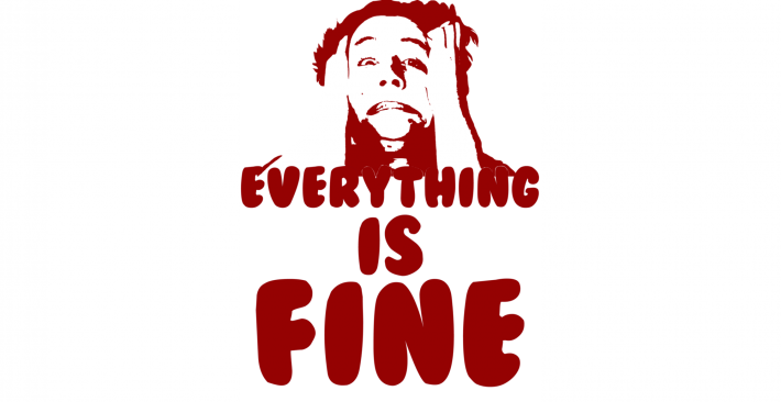 Art of Charlie McDonnell with the words "Everything Is Fine"
