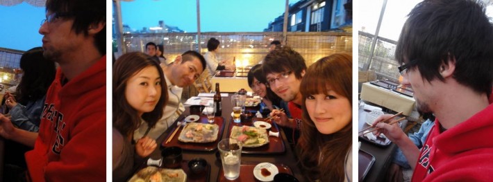 John having dinner with his homestay family