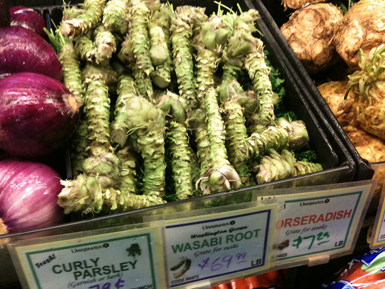 Real Wasabi in a grocery store