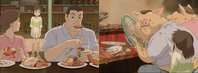 pig transformation in Spirited Away