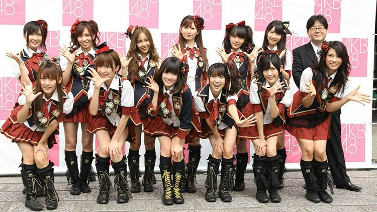 Members of the Japanese idol group AKB48