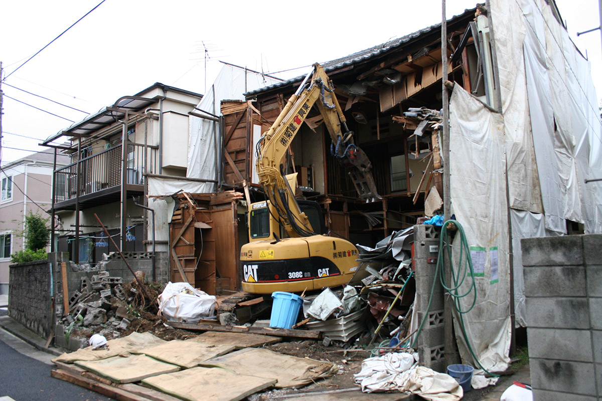 building being demolished