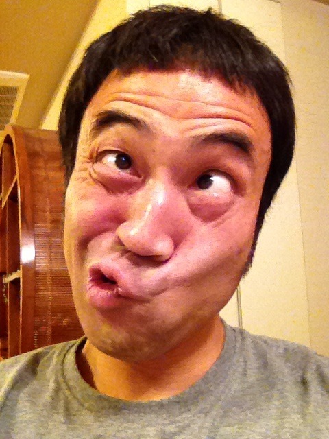 Japanese man makes a weird face