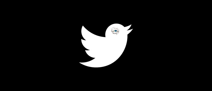 twitter bird black background