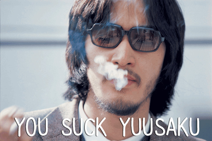 Yuusaka Matsuda smoking