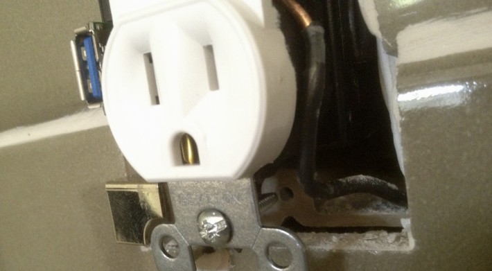 Socket of a Japanese toilet