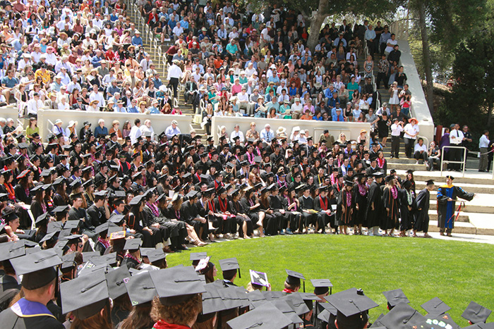 Japanese students getting ready to graduate