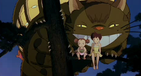 still from totoro girls in tree