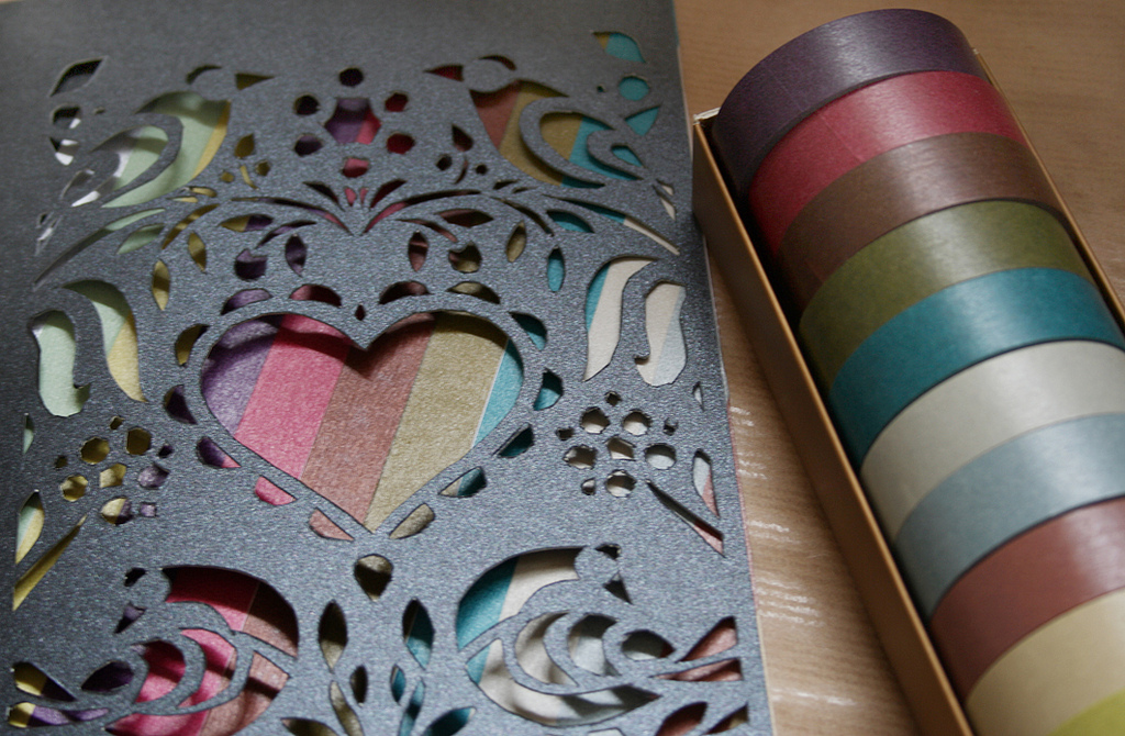 washi tape diy heart