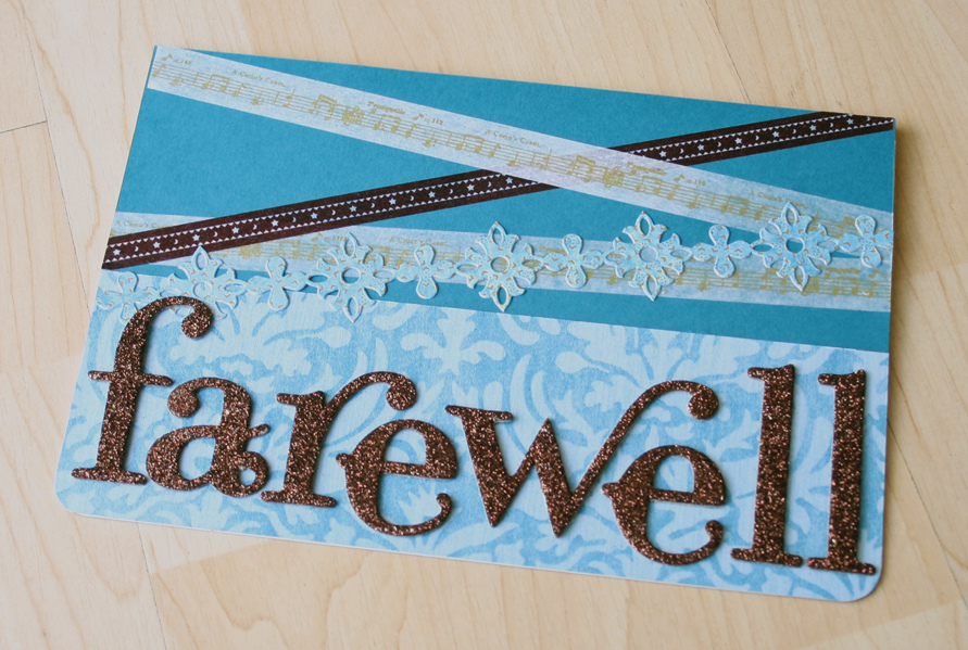 washi tape farewell card