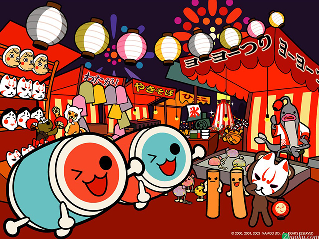 japanese cartoon taiko drum characters