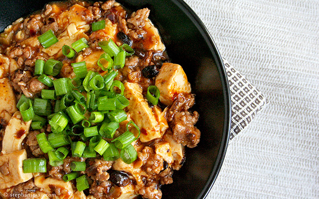 mapo tofu mapodoufu black bowl