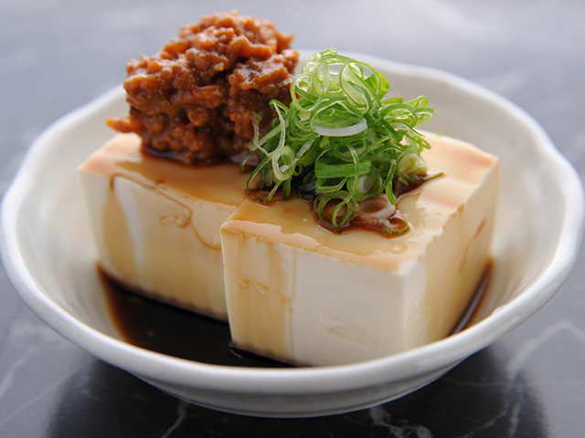 tofu with mince meat and onions