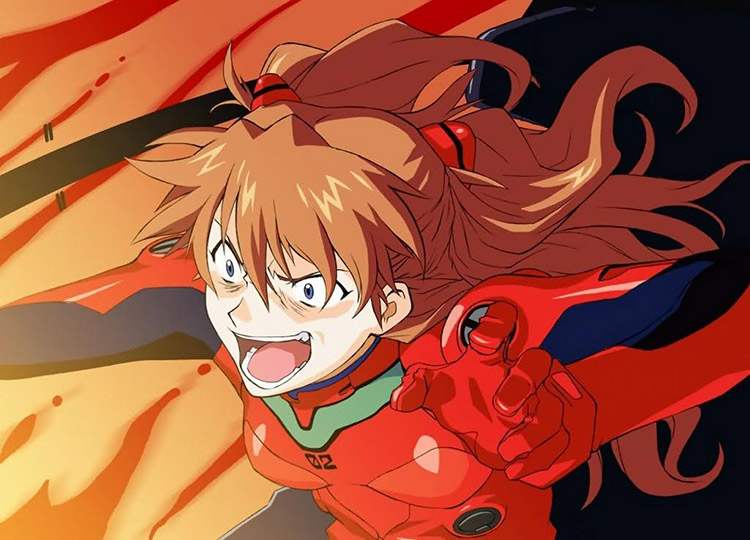 Screenshot of Asuka from Evangelion