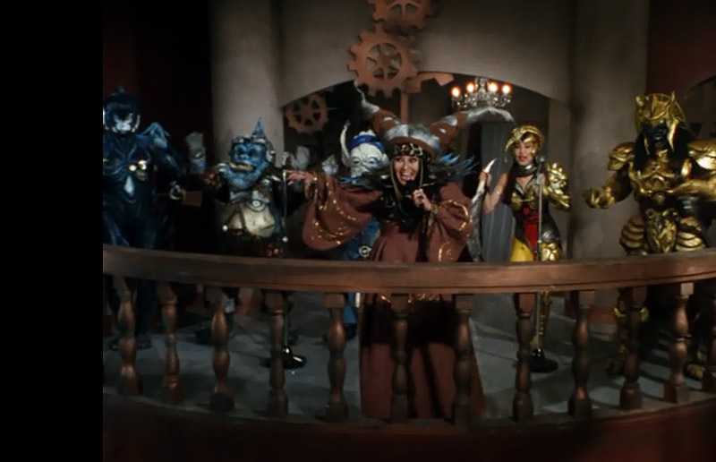 power rangers villains on a balcony