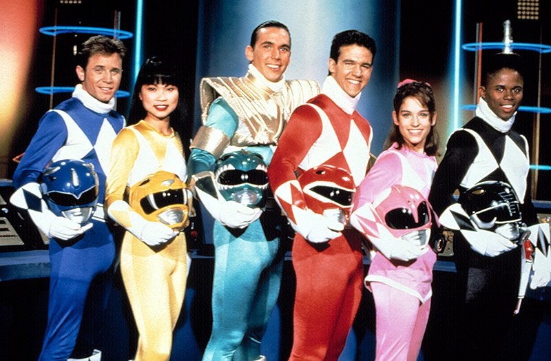 group shot of American power rangers