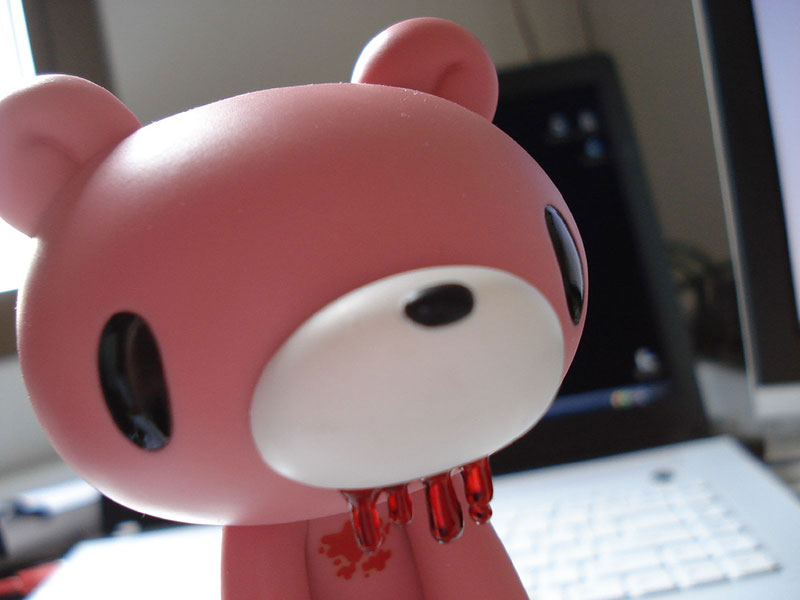 Statue of Gloomy Bear, a kawaii but violent bear