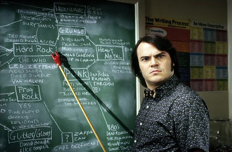 actor Jack Black in School of Rock