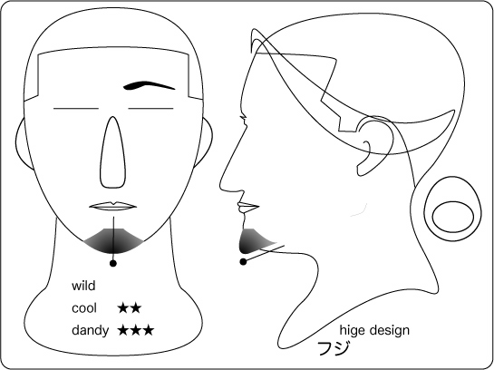 variations of japanese hige