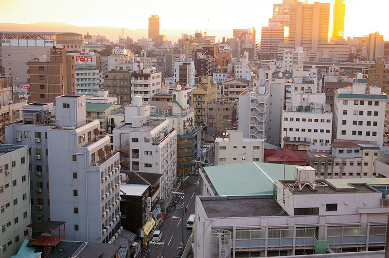 buildings and skyline of Nishinari