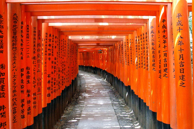 fushimi kyoto torii tunnel